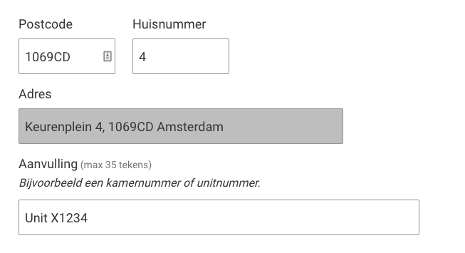 Change of address Amsterdam II