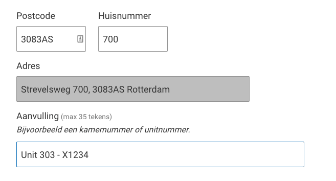Change of address Rotterdam I