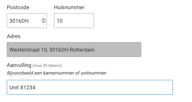 Change of address Rotterdam II